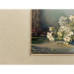 Noel Harry Leaver (British 1889-1951): Still Life of Summer Flowers, pair watercolours signed 17cm x 25cm (2)