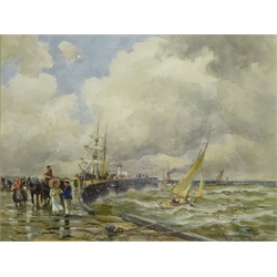 George Hamilton Constantine (British 1878-1969): 'A Breezy Morning', watercolour signed and titled 23cm x 30cm  DDS - Artist's resale rights may apply to this lot   