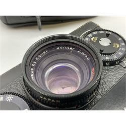 Rollei 35 S Compact Camera, black, with 'Rollei HFT 40mm f/2.8 Sonnar' lens, in leather case