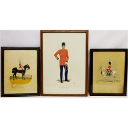  '1st Life Guards' and 'Royal Scots Greys', two 19th century watercolours signed by Walter Smith one dated 1880, 32cm xx 24cm and 'Officer 1930', signed with initial E.J.B (3)  