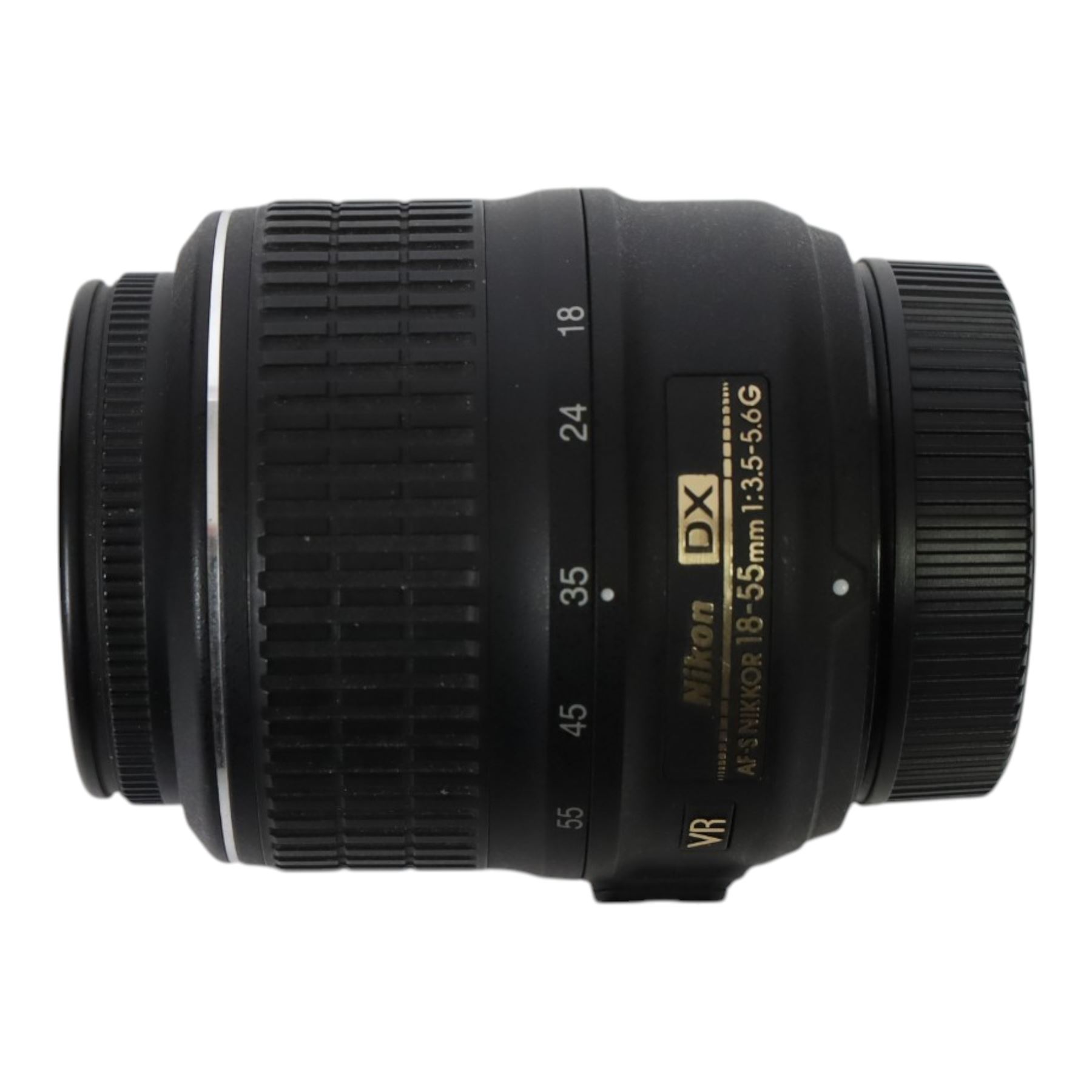 Five AF and AF-S lenses, comprising Nikon Nikkor AF-S 18-55mm 1:3.5-5.6G, Nikon Nikkor AF-S 55-200mm 1:4-5.6G ED, Nikon Nikkor 18-35mm 1:3.5-4.5G, Nikon Nikkor AF 50mm 1:1.8 D and a Tamron AF 28-75mm f/2.8 