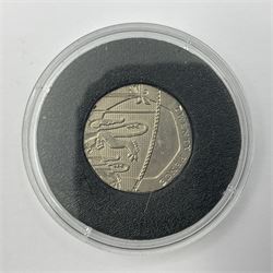 Queen Elizabeth II undated twenty pence coin, from 2008 