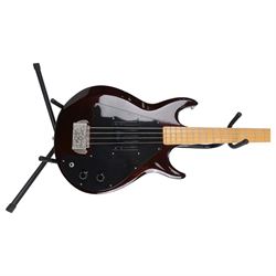 1970s American Gibson Grabber bass guitar, in ebonised wooden finish, serial no. 549900, in original case, L114cm