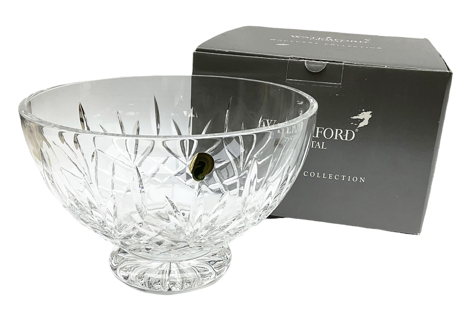 Waterford crystal footed bowl, from the Nocturne Collection, with original box, D22.5cm