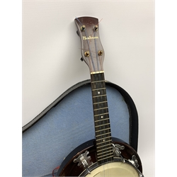 Holborn four-string banjolele with maple back and beech neck, 60cm overall, in carrying case