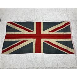 Large linen union jack flag, H89cm, W170cm