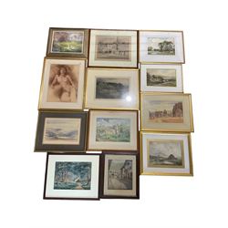 Collection of principally early 20th century watercolours, artists including M Thorpe, WH Sugden, Johnstone Rough, Percy Lancaster, Kenneth Holmes, William Ashton, James Leslie Brooke, Tom Whitehead, Mary Ann Lord, etc (12)