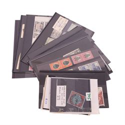 African stamps, mainly early 20th century, including Suez Canal postage 1868, King George V Nyasaland two shillings and six pence, South Africa 1935 Silver Jubilee six pence pair, unused, etc, housed on stock cards