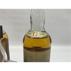 Five Single Malt Scotch Whiskys, including Aberlour Glenlivet 9 year old, Tamnavulin Glenlivet, Bruichladdich etc, various contents and proof (5)