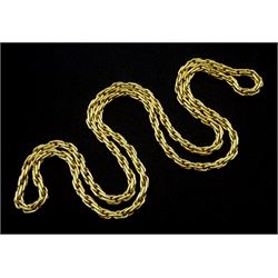 Garrard & Co 18ct gold fancy rectangular link necklace, London import mark 1997