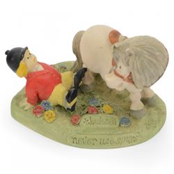 Three Royal Doulton Thelwell figures comprising Body Brush NT7, Ice Cream Treat NT9 and He'll Find You NT12, together with Beswick Thelwell figure and one other 