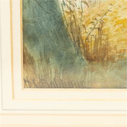 Charles Henry Clifford Baldwin (British 1849-1943): Woodland Lake Scene with Birds and Pheasants, set three watercolours signed max 45cm x 29cm (3) 
Notes: Baldwin was a longstanding artist for Royal Worcester