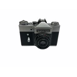 Prinzflex 500 35mm camera, boxed and a pair of Japanese 7 x 50 binoculars in carrying case and box (2)