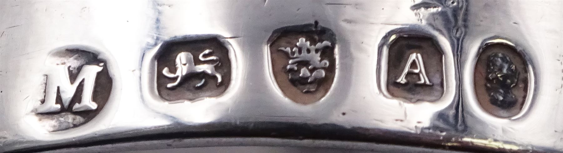 George III silver coffee pot, of vase form with part faceted sides and wooden scroll capped handle, the body engraved with central crest and finial border, hallmarked London 1796, makers mark partly worn and indistinct, H29.5cm, approximate gross weight 25.53 ozt (794.3 grams)