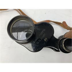 Pair of Bausch & Lomb U.S.A. 30mm binoculars and a pair of WWII period Bino Prism No.5 MKV 7X binoculars dated 1944 (2)