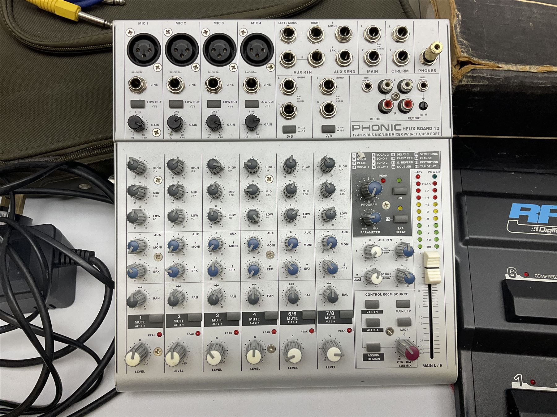 DigiTech RP-1 guitar effects processor/controller & preamp, Phonic helix board 12 and Xenyx 1002 FX premium 10 input 2 bus mixer (3)