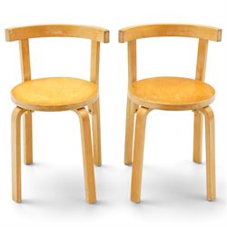 Alvar Aalto (Finnish 1898-1976) for Artek, distributed by Finmar - pair of model 68 chair,...