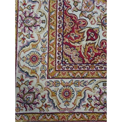  Kashan style red ground rug, repeating border, 230cm x 160cm  