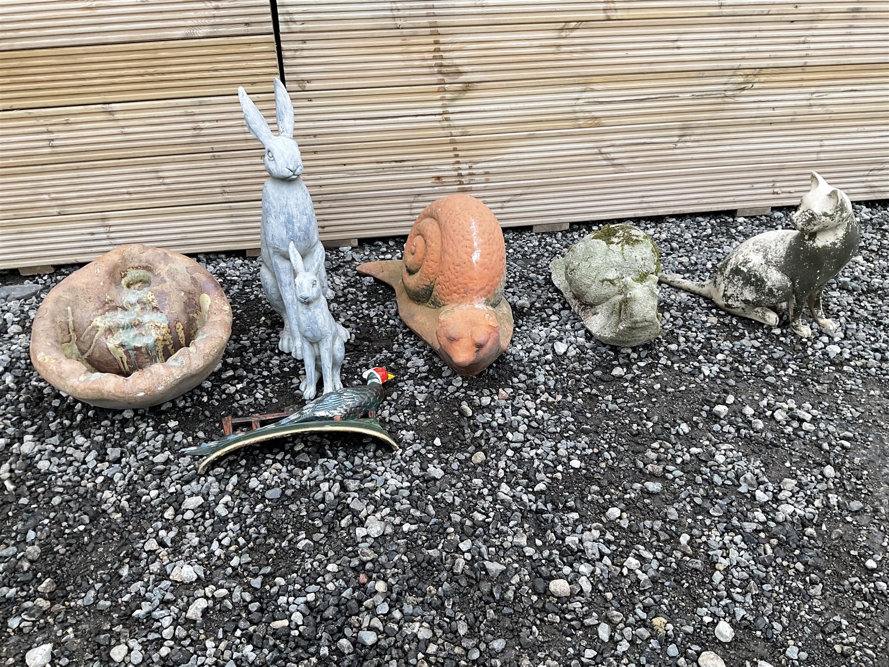 Selection of garden animals such as snails, rabbits, cat and other  - THIS LOT IS TO BE COLLECTED BY APPOINTMENT FROM DUGGLEBY STORAGE, GREAT HILL, EASTFIELD, SCARBOROUGH, YO11 3TX