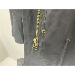 Posh Poms black raccoon fur collar parka coat lined with fur, new, unused 