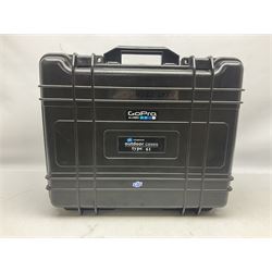 DJI Phantom 2 Vision Plus 3.0 drone, with controller, battery pack, blades, chargers and other accessories in fitted foam lined hard plastic case