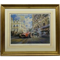 Alfredo De La Maria (Uruguayan 1945-): 'Dicing at Casino Square' and 'Hat Trick', pair limited edition prints 60cm x 73cm (2)