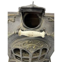 Early 20th century French La Salamandre cast iron stove