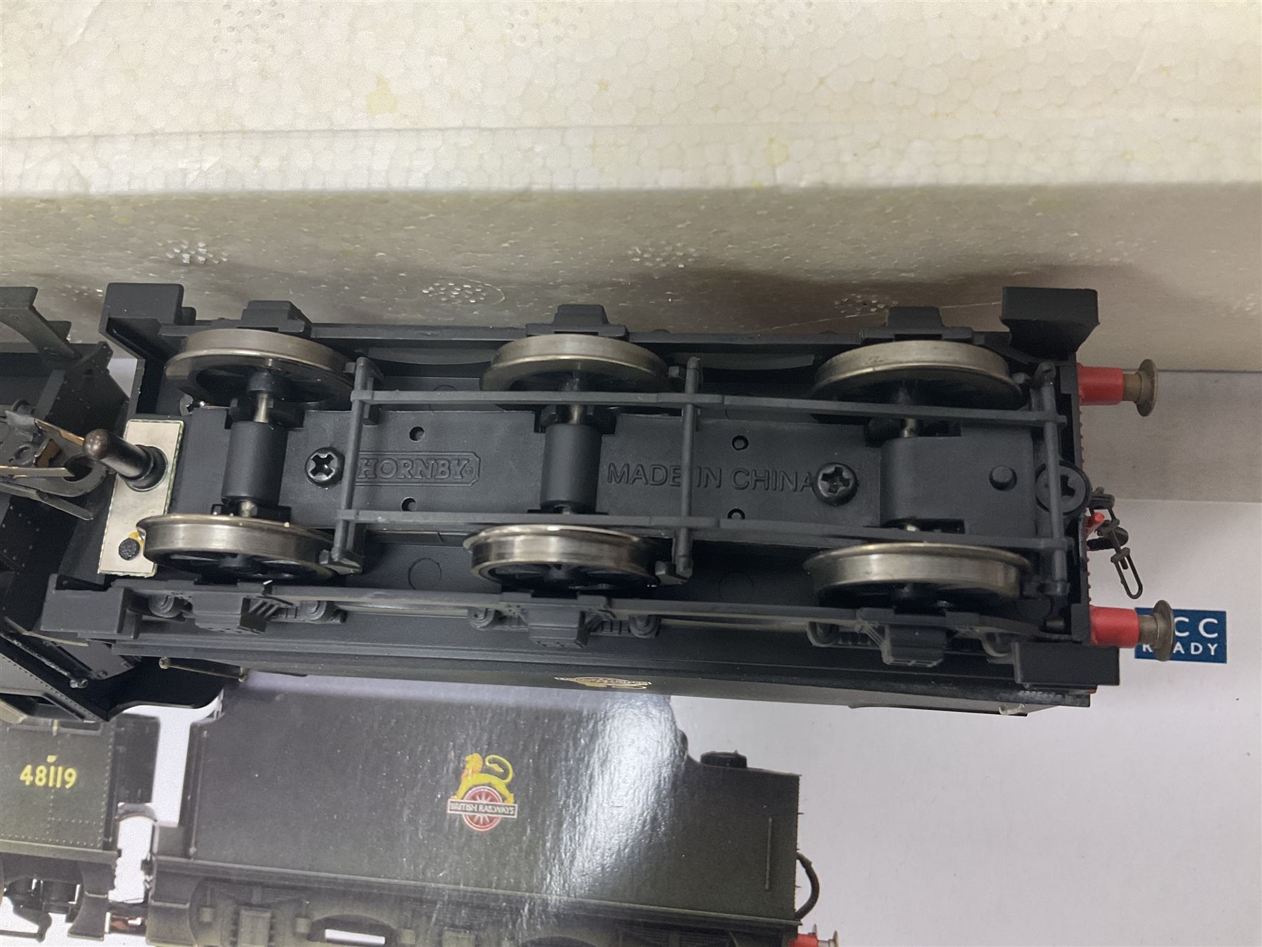 Hornby ‘00’ gauge - three ‘weathered’ locomotives comprising Class 8F 2-8-0 locomotive no.48062 in BR black; Class 9F 2-10-0 locomotive no.92151 in BR black; Class 5MT 4-6-0 locomotive no.44781 in BR black; in original boxes (3) 