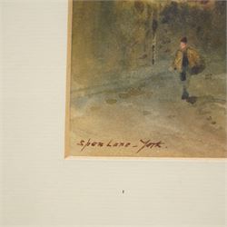 Thomas 'Tom' Dudley (British 1857-1935): 'Spen Lane - York', watercolour sketching signed and inscribed 22cm x 15cm