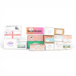 Sixteen resin and white metal model car kits, including Marsh Models Crosal Cheetah, Tron ...