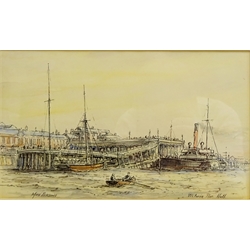  Max Parsons (British 1915-1998): 'Alexandra Dock, Hull' and 'Victoria Pier, Hull', two watercolours signed and titled 14.5cm x 24.5cm (2)  