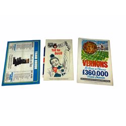 Three football programmes / match-day magazines, 'Chelsea V Tottenham Hotspur Final Saturday May 20th 1967' with 'Daily Express Community Singing' song sheet insert, 'Arsenal V Leeds United Final Saturday 6th May 1972' and 'Football League Division One Notts County V Coventry City Saturday 5th September 1981' signed by Tommy Lawton (3)