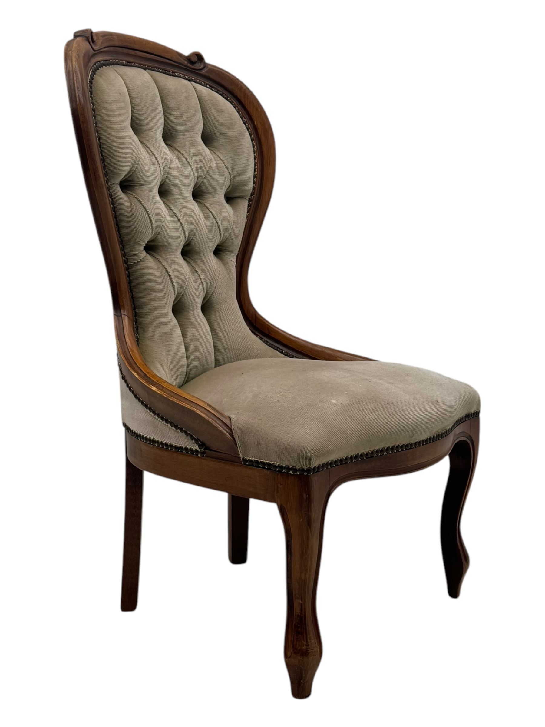 Victorian design beech framed nursing chair