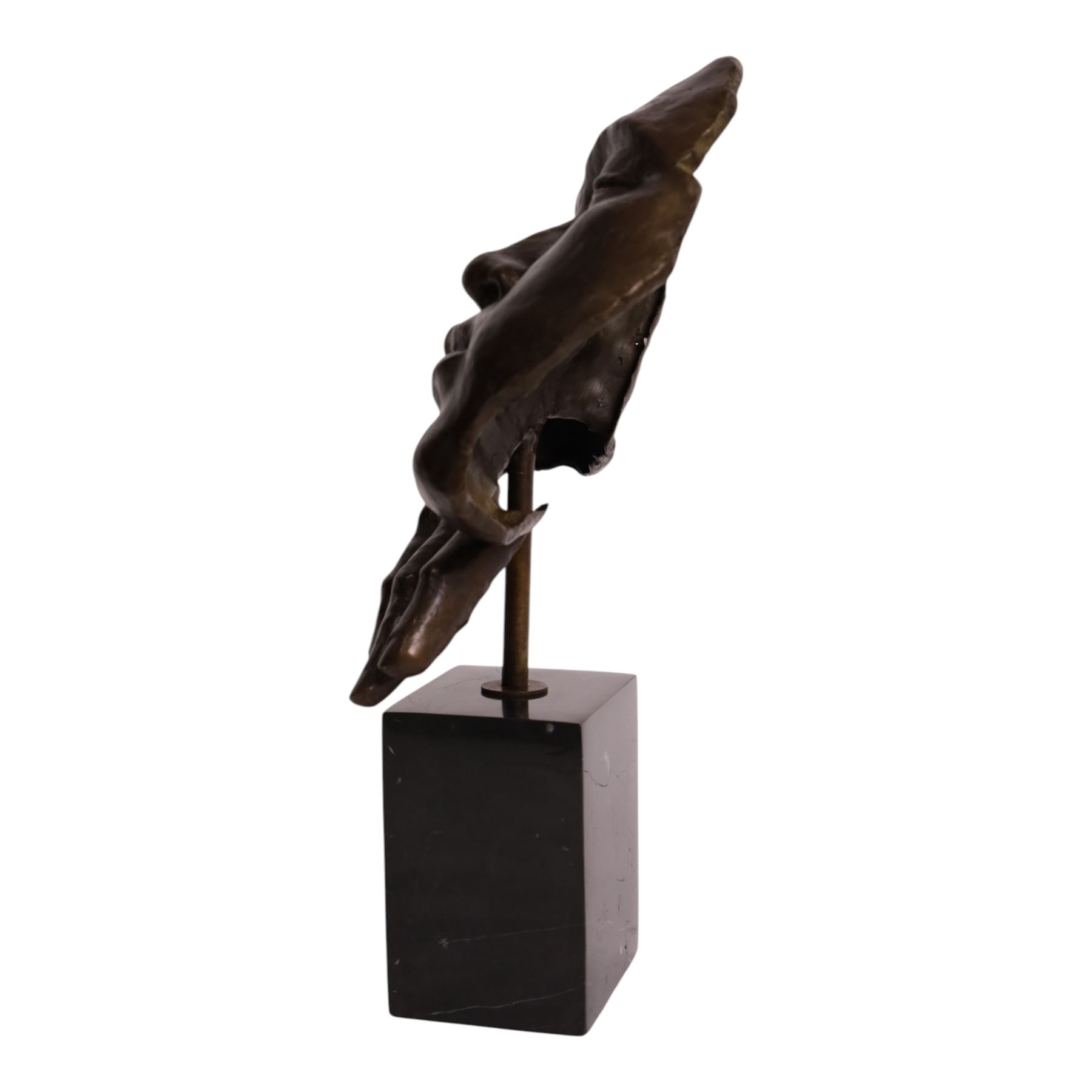 After Salvador Dali (Spanish 1904-1989): Dreams, bronze figure with head resting on hand H39cm