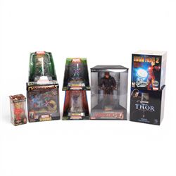 Marvel figures and models, comprising Gentle Giant Thor Collectible Mini Bust, Toy Biz Mas...