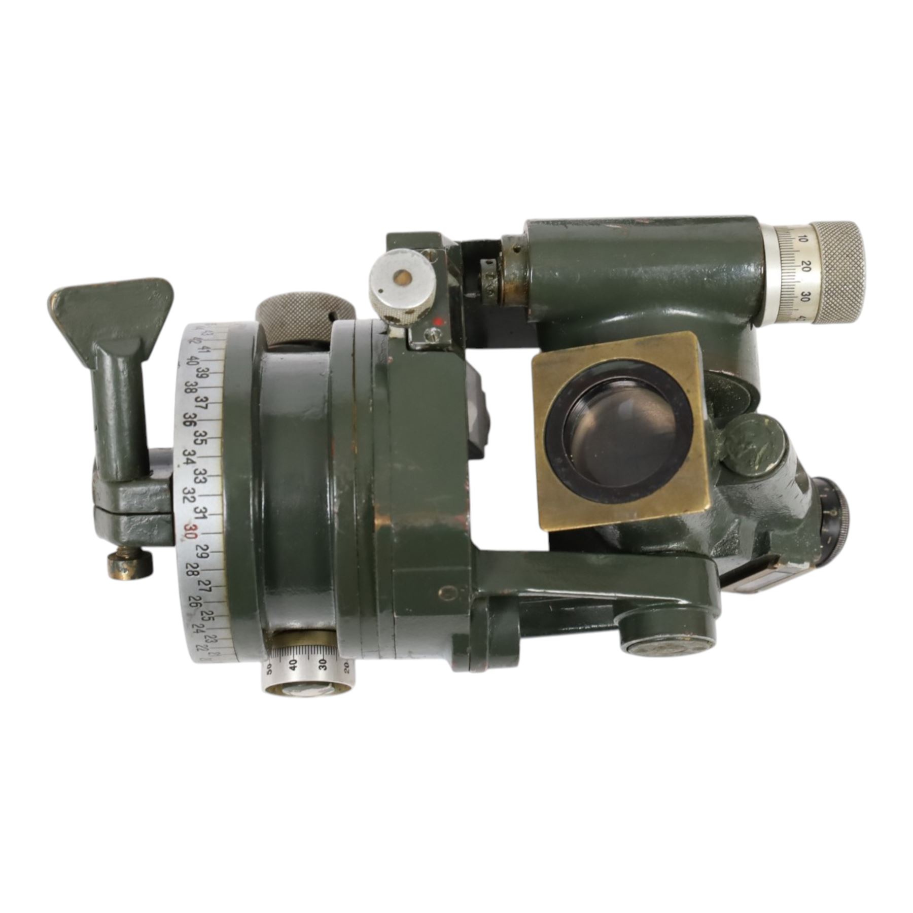 WWII German aiming circle optical sight, in case  