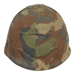 Vietnam war, US Army M1 Combat Helmet, with web chin strap and camo cover
