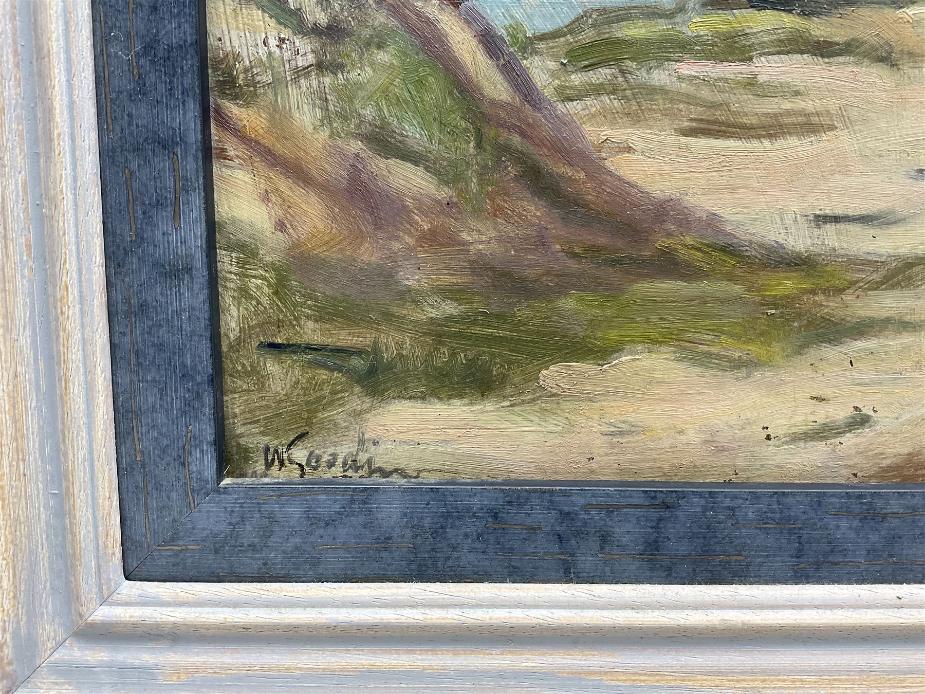 Walter Goodin (British 1907-1992): Bridlington Town and Bay from Sewerby, oil on panel signed 44cm x 60cm