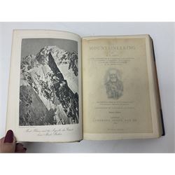 Mountaineering - five books comprising Badminton Library of Mountaineering by C.T. Dent. 1892. Second edition; The Out of Door Library of Mountain Climbing by Wilson, Kerr, Weeks, Williams etc. 1897; Scrambles in the Eastern Graians 1878-1897 by George Yeld. 1900; Alpine Ascents and Adventures;or Rock & Snow Sketches by H. Schutz Wilson. 1878; and The Valley of Zermatt and the Matterhorn by Edward Whymper. 1897. Original limp covers in later binding (5)