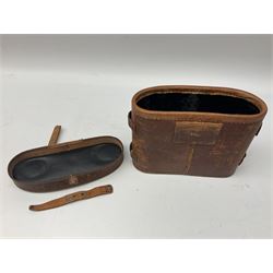 WW2 Air Ministry pair of 6x binoculars by Watson-Baker Co. Ltd, model no. G.E./293, dated 1943, serial no.8568, in similarly marked calf leather carrying case