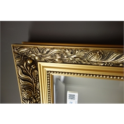  Large gilt framed bevel edged mirror, 112cm x 87cm  