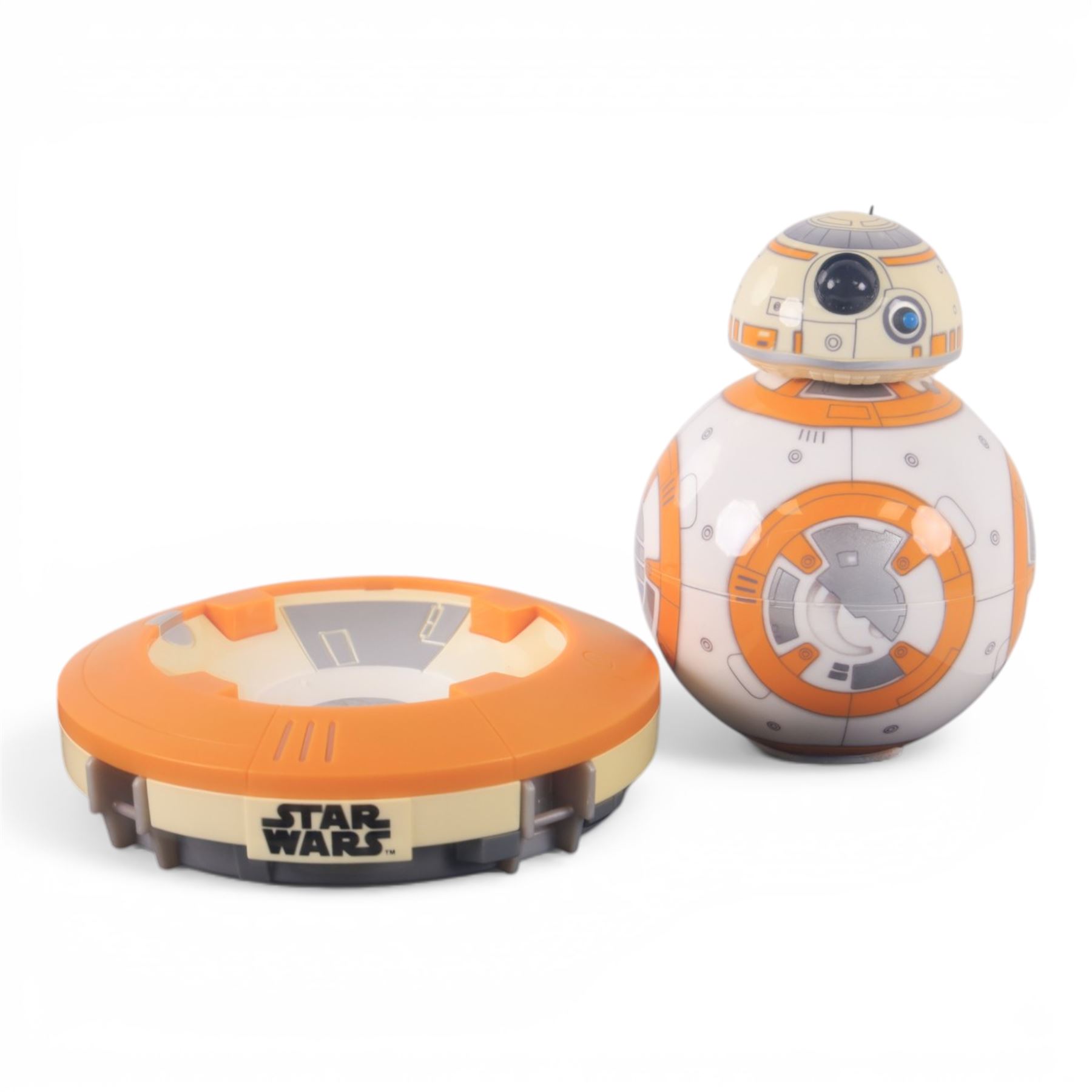 Star Wars electronic LCD screen Sphero BB8 shop display, in acrylic display case, H38cm