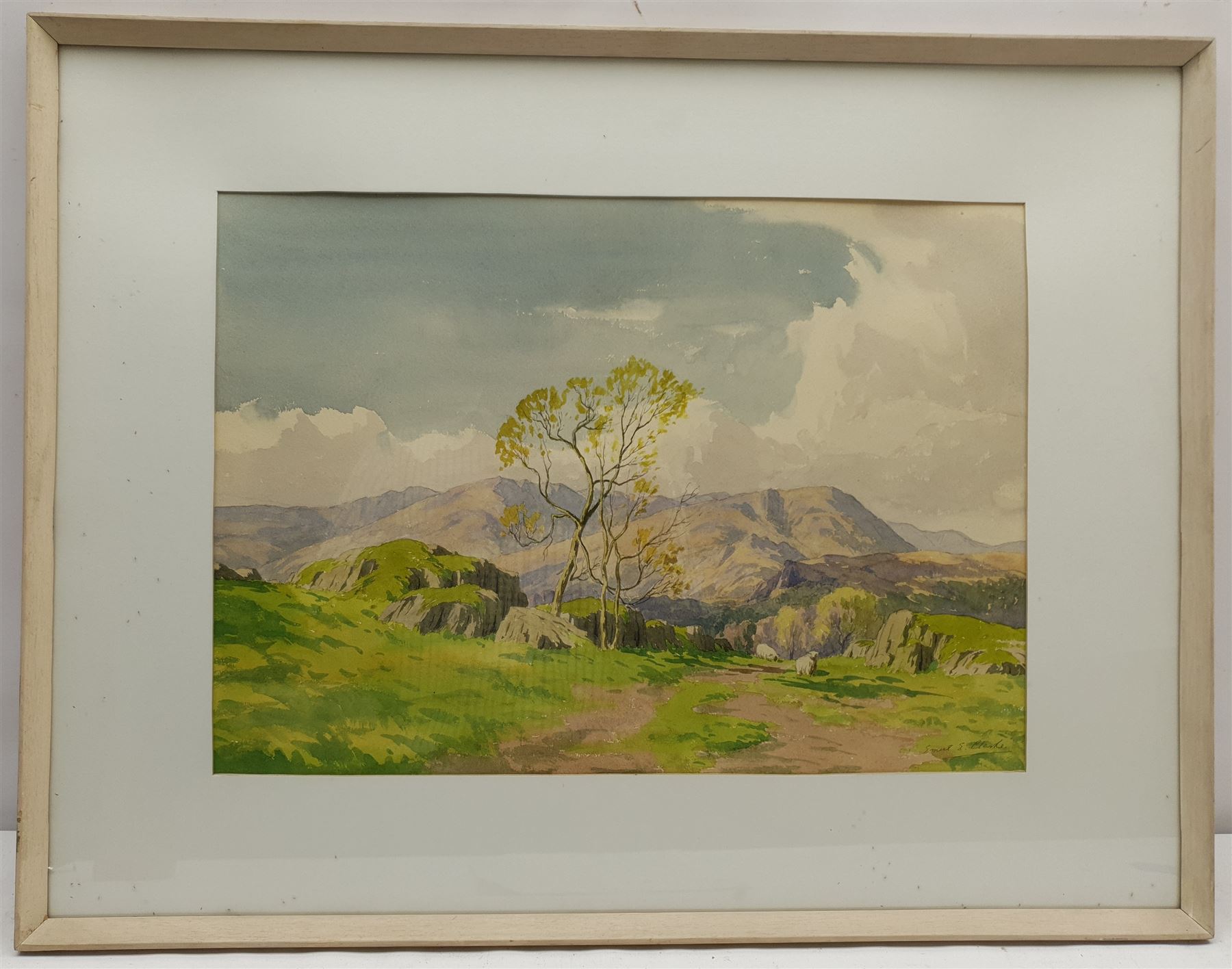 Ernest Ellis Clark (British 1869-1932): 'Coniston Hills', watercolour signed 32cm x 45cm
