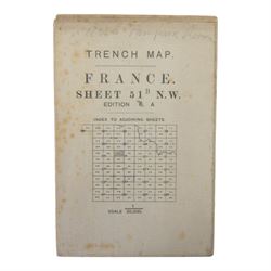 Collection WWI maps, including Trench maps for Villers-Guislain, France and Belgium