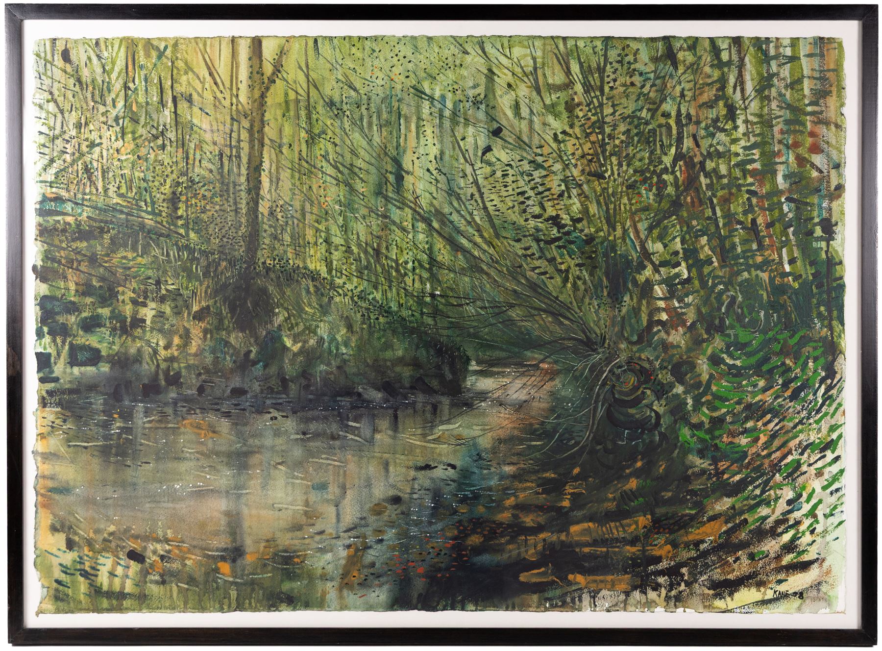 Kane Cunningham (British 1961-): 'Mulgrave Woods', watercolour signed and dated '08, titled verso 74cm x 105cm 