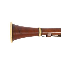 Early 19th century boxwood clarinet, each of the four sections stamped Metzler, 105 Waldour Street, London, with mouthpiece, ivory mounts and brass keys
This item has been registered for sale under Section 10 of the APHA Ivory Act