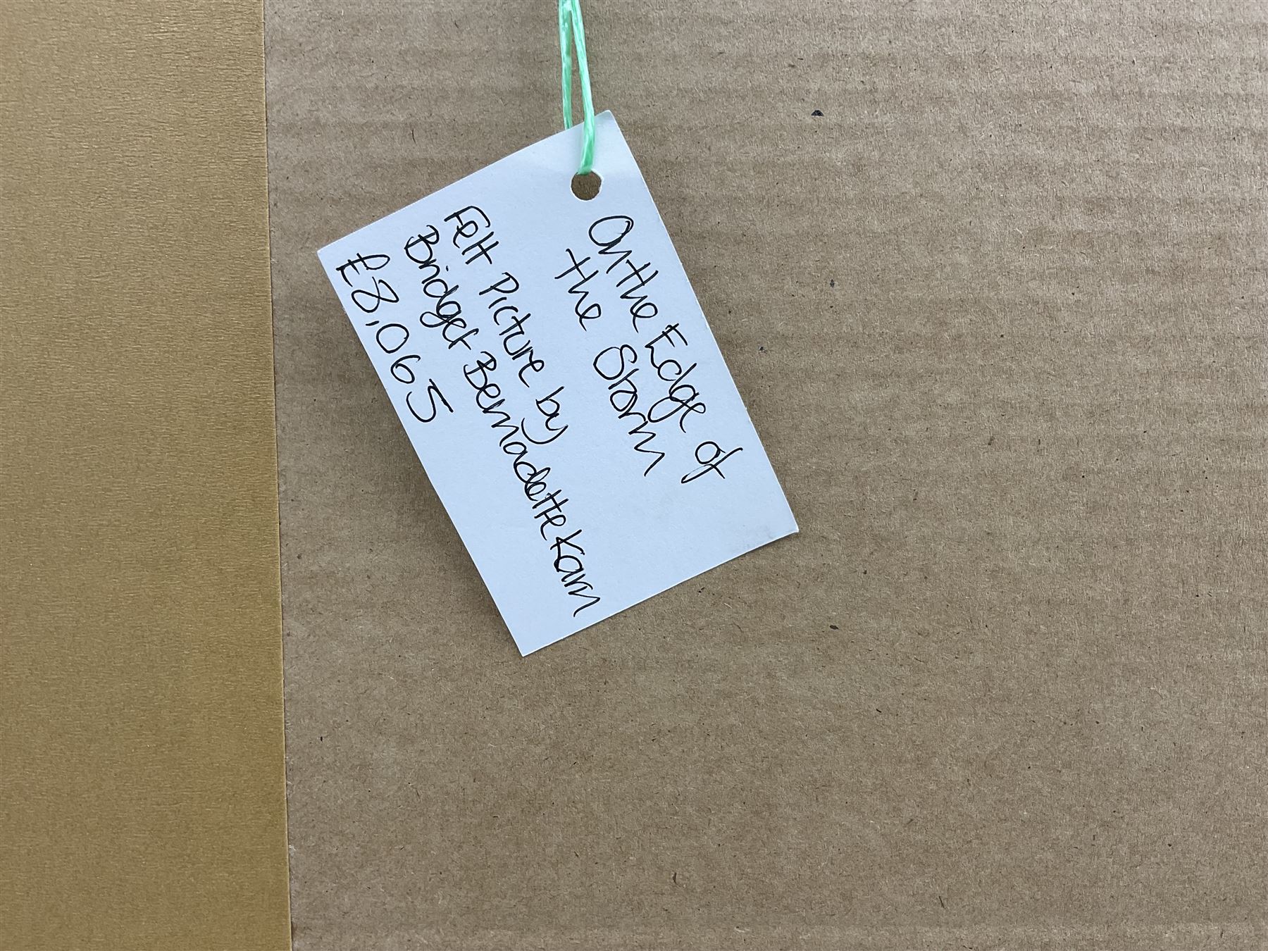 Bridget Bernadette Karn (Yorkshire Contemporary): ‘On the Edge of the Storm - Cow and Calf Ilkley’, wool and felt collage, signed titled and dated February 2021 verso 103cm x 162cm