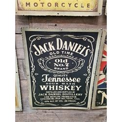 Set of six metal vintage style signs - THIS LOT IS TO BE COLLECTED BY APPOINTMENT FROM DUGGLEBY STORAGE, GREAT HILL, EASTFIELD, SCARBOROUGH, YO11 3TX