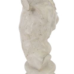 Grand Tour style composite model of a male torso, upon a socle base, with indistinct signature verso, H40,5cm