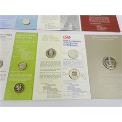  Three United Kingdom annual coin sets 2013, 2014 and 2016, all in card folders with outer sleeves  